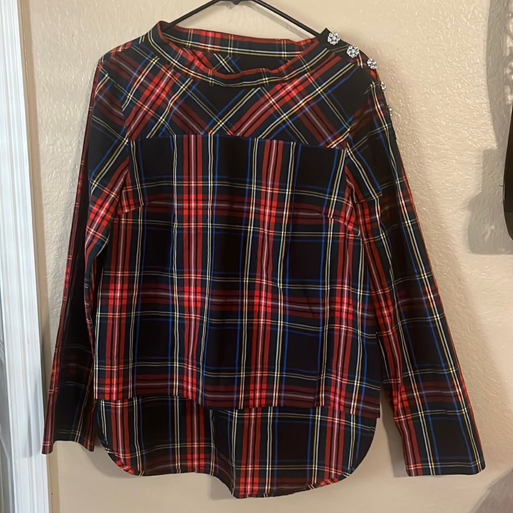 J Crew high-low casual shirt. Size 8 cotton material. Brand new only used once.